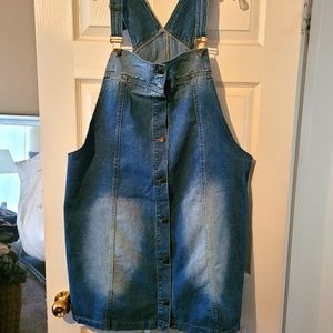 Blue Jean Overall Dress